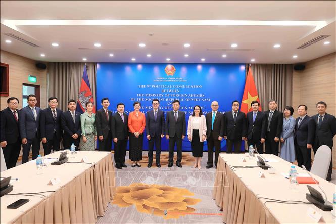 Đại biểu dự Tham khảo chính trị lần thứ 9 giữa hai Bộ Ngoại giao Việt Nam - Campuchia. Ảnh: An Đăng - TTXVN