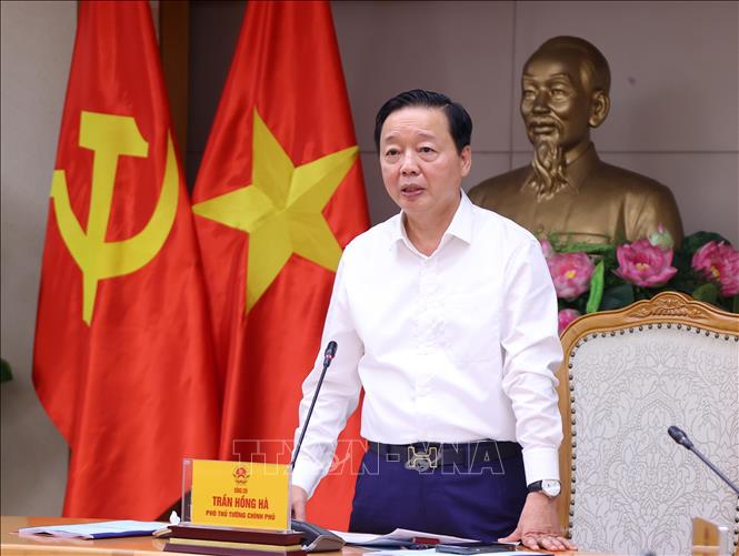 Phó Thủ tướng Trần Hồng Hà phát biểu chỉ đạo. Ảnh: Văn Điệp – TTXVN