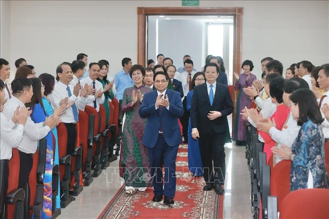 Thủ tướng Chính phủ Phạm Minh Chính đến dự Đại hội. Ảnh: Minh Quyết - TTXVN