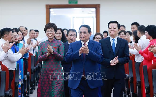 Thủ tướng Chính phủ Phạm Minh Chính đến dự Đại hội. Ảnh: Dương Giang - TTXVN