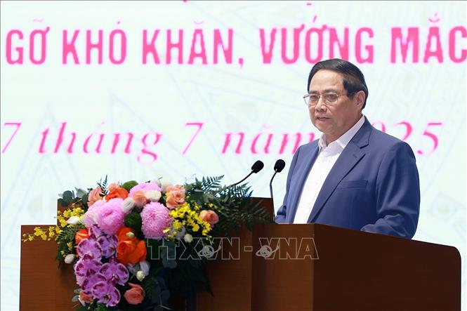 Thủ tướng Phạm Minh Chính phát biểu chỉ đạo. Ảnh: Dương Giang-TTXVN
