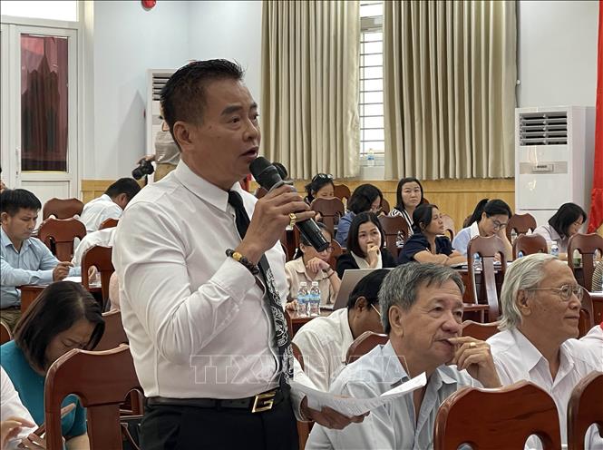 Ông Nguyễn Thanh Hồng, Chủ tịch Hội Doanh nhân trẻ phát biểu tại hội nghị. Ảnh: Công Thử - TTXVN