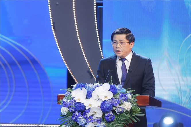 Thầy thuốc Nhân dân, Giáo sư, Tiến sĩ Nguyễn Duy Ánh, Giám đốc Bệnh viện Phụ sản Trung ương phát biểu tại Lễ kỷ niệm. Ảnh: Minh Quyết – TTXVN
