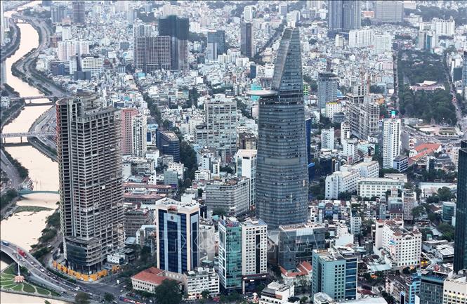 Tháp tài chính Bitexco nằm ở phường Sài Gòn được coi là trung tâm tài chính Thành phố Hồ Chí Minh hiện tại. Ảnh: Hồng Đạt - TTXVN
