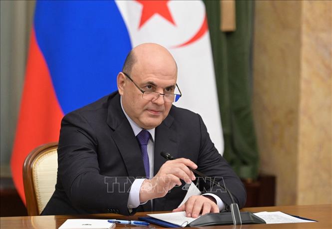 Thủ tướng Nga Mikhail Mishustin tham dự một cuộc họp ở Moskva, ngày 14/6/2023. Ảnh: Getty Images/TTXVN