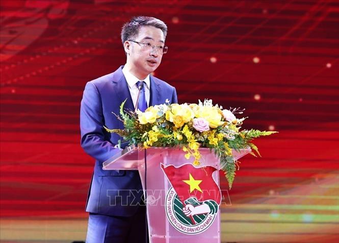 Đồng chí Nguyễn Tường Lâm, Bí thư BCH Trung ương Đoàn, Chủ tịch Hội LHTN Việt Nam phát biểu định hướng cho Diễn đàn lần thứ VI, năm 2025. Ảnh: Minh Đức – TTXVN