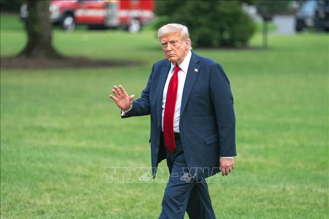 Tổng thống Mỹ Donald Trump tại Nhà Trắng, Washington, D.C. Ảnh: THX/TTXVN