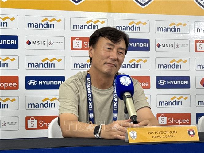 Huấn luyện viên trưởng U23 Lào. Ảnh: Minh Thái - Phóng viên TTXVN tại Indonesia