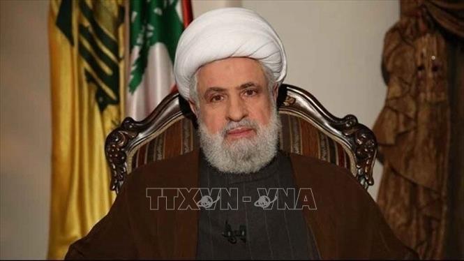 Tổng thư ký Phong trào Hồi giáo Hezbollah ở Liban Sheikh Naim Qassem. Ảnh: IRNA/TTXVN