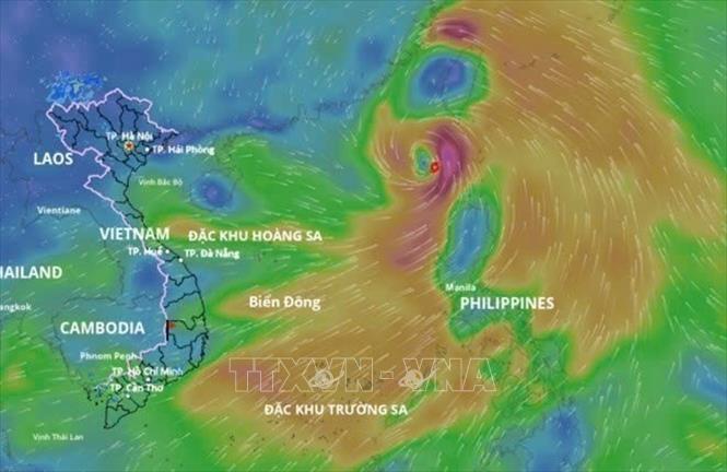  Vị trí của bão số 3 tối 19/7. Ảnh: Hệ thống giám sát thiên tai Việt Nam