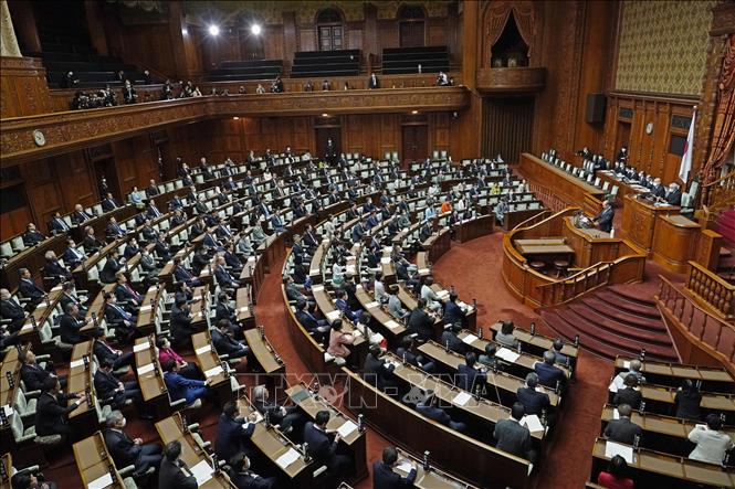 (Tư liệu) Toàn cảnh phiên họp Quốc hội Nhật Bản tại thủ đô Tokyo. Ảnh: Kyodo/TTXVN