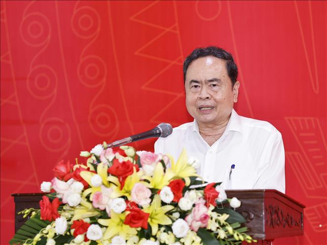 Chủ tịch Quốc hội Trần Thanh Mẫn phát biểu. Ảnh: Doãn Tấn - TTXVN