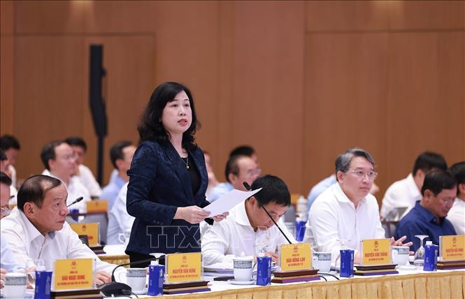 Bộ trưởng Bộ Y tế Đào Hồng Lan phát biểu. Ảnh: Dương Giang-TTXVN