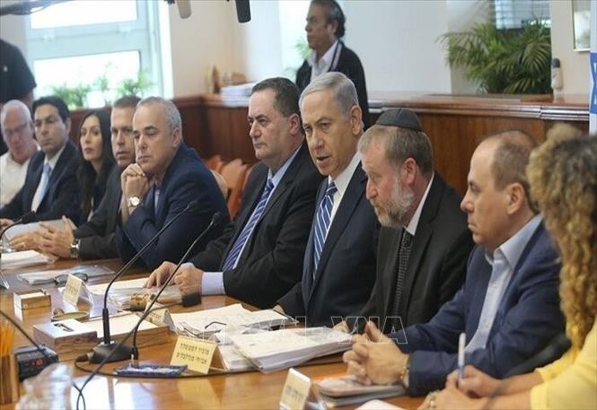 (Tư liệu) Thủ tướng Israel Benjamin Netanyahu phát biểu tại một cuộc họp nội các. Ảnh: THX/TTXVN