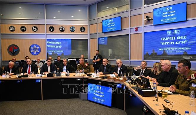(Tư liệu) Quang cảnh cuộc họp nội các Israel tại Tel Aviv. Ảnh: THX/TTXVN