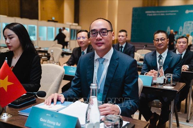 Đoàn công tác của Kiểm toán Nhà nước Việt Nam tham dự Hội nghị. Ảnh: TTXVN phát