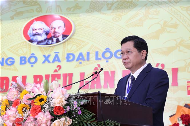 Phó Chủ tịch thường trực Hội đồng nhân dân thành phố Đà Nẵng Trần Phước Sơn phát biểu chỉ đạo tại Đại hội. Ảnh: Khoa Chương - TTXVN
