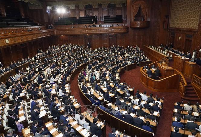 Toàn cảnh phiên họp của Hạ viện Nhật Bản tại Tokyo. Ảnh: Kyodo/TTXVN