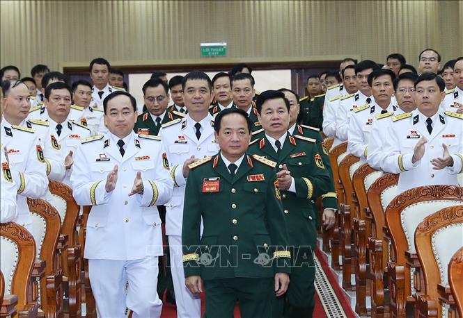 Đại tướng Trịnh Văn Quyết, Bí thư Trung ương Đảng, Ủy viên Thường vụ Quân ủy Trung ương, Chủ nhiệm Tổng cục Chính trị QĐND Việt Nam đến dự và chỉ đạo Đại hội. Ảnh: Trọng Đức - TTXVN