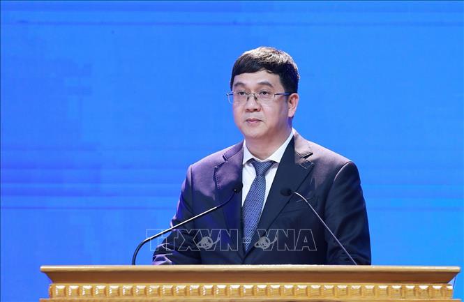 GS.TS Phạm Thành Huy, Hiệu trưởng Đại học Phenikaa phát biểu. Ảnh: Dương Giang-TTXVN