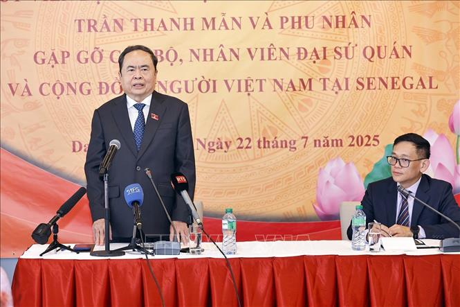 Chủ tịch Quốc hội Trần Thanh Mẫn phát biểu. Ảnh: Doãn Tấn – TTXVN