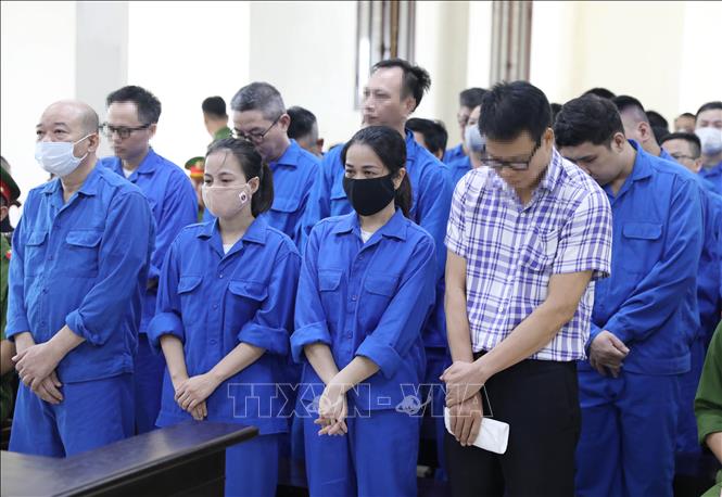 Các bị cáo tại phiên tòa. Ảnh: Thế Duyệt – TTXVN
 