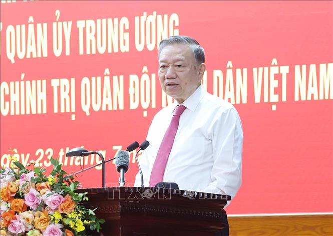 Tổng Bí thư Tô Lâm phát biểu chỉ đạo. Ảnh: Thống Nhất – TTXVN