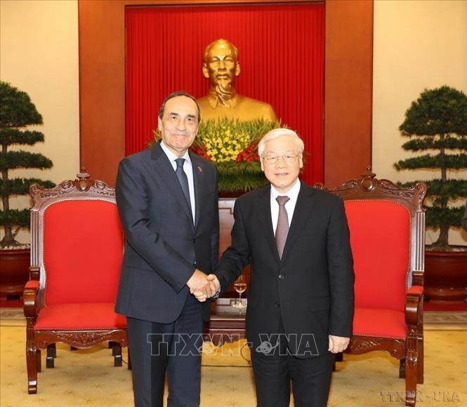 Tổng Bí thư Nguyễn Phú Trọng tiếp Chủ tịch Hạ viện Maroc Habib El Malki thăm chính thức Việt Nam (Hà Nội, 19/12/2017). Ảnh: Trí Dũng – TTXVN