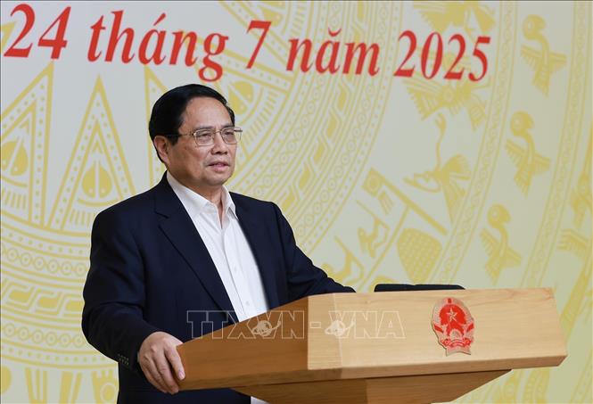 Thủ tướng Phạm Minh Chính chủ trì Phiên họp lần thứ nhất của Ban Chỉ đạo Phòng thủ dân sự quốc gia. Ảnh: Dương Giang-TTXVN
