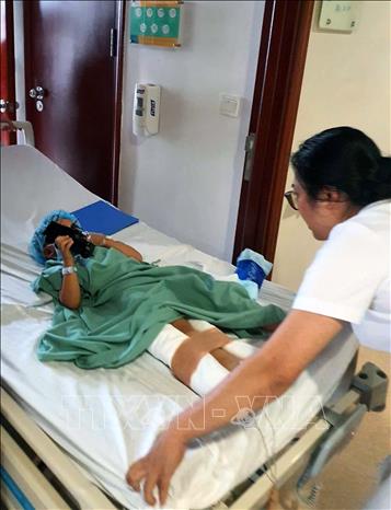 Cháu Vũ Phúc An, sinh năm 2021 (thành phố Hà Nội) được mổ điều trị tại Bệnh viện Vinmec Hà Nội. Ảnh: TTXVN 