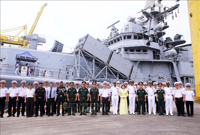 A view of the welcome ceremony. VNA Photo: Trần Lê Lâm 