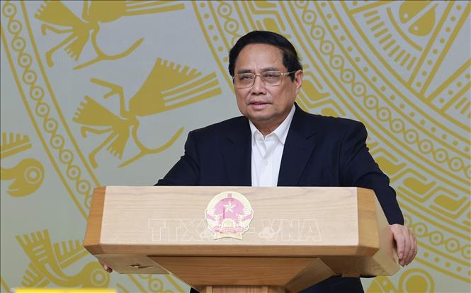 Thủ tướng Phạm Minh Chính kết luận Phiên họp lần thứ nhất của Ban Chỉ đạo Phòng thủ dân sự quốc gia. Ảnh: Dương Giang-TTXVN
