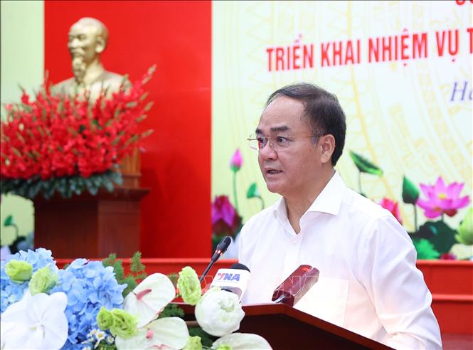 Thứ trưởng Bộ Nội vụ Vũ Chiến Thắng phát biểu. Ảnh: Văn Điệp - TTXVN