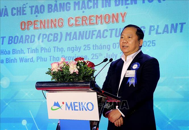 Đồng chí Nguyễn Phi Long, Phó Bí thư Thường trực Tỉnh ủy Phú Thọ phát biểu tại buổi lễ. Ảnh: Thanh Hải - TTXVN