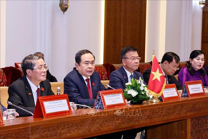 Chủ tịch Quốc hội Trần Thanh Mẫn phát biểu. Ảnh: Doãn Tấn - TTXVN