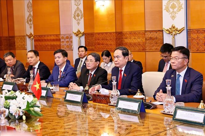 Chủ tịch Quốc hội Trần Thanh Mẫn phát biểu. Ảnh: Doãn Tấn - TTXVN