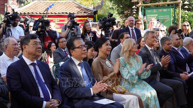 Lễ hội Văn hóa Việt Nam “Việt Nam – Sắc màu từ miền nhiệt đới” tại Moskva. Ảnh: Tâm Hằng - PV TTXVN tại LB Nga