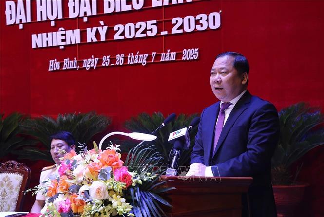 Đồng chí Nguyễn Phi Long, Phó Bí thư Thường trực Tỉnh ủy Phú Thọ phát biểu chỉ đạo. Ảnh: Thanh Hải - TTXVN 