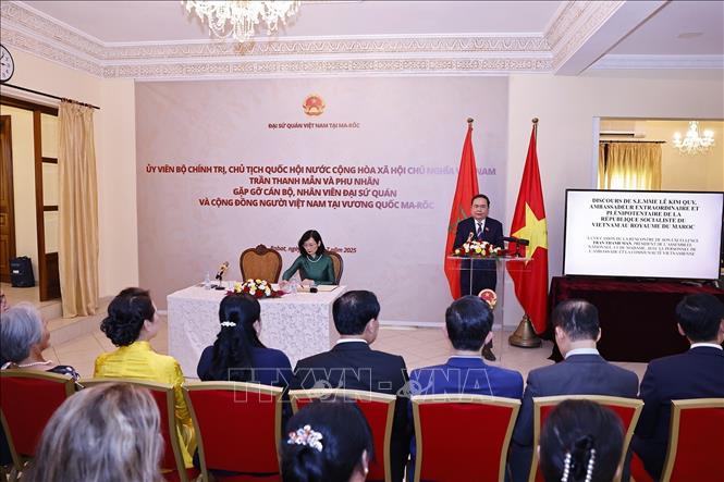 Chủ tịch Quốc hội Trần Thanh Mẫn phát biểu. Ảnh: Doãn Tấn – TTXVN