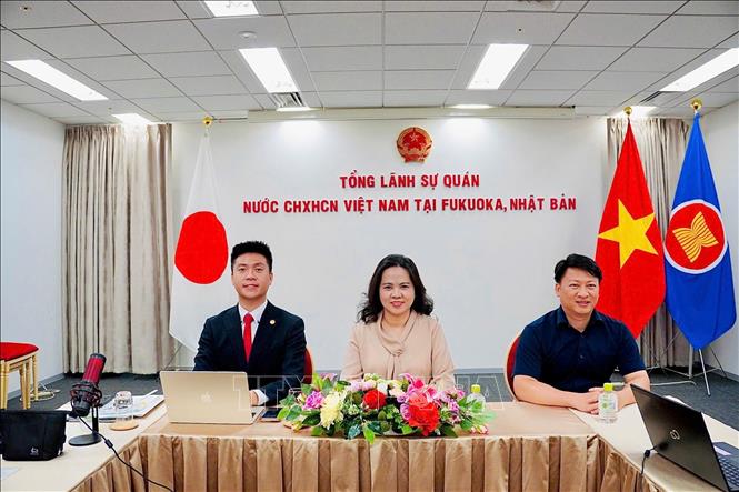  Tham dự của đại diện đầu cầu Nhật Bản. Ảnh: Phạm Tuân/pv TTXVN tại Nhật Bản