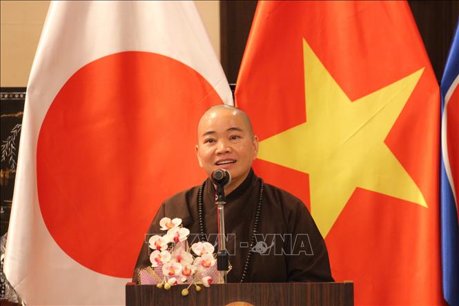 Đại diện hội đoàn Việt Nam tại Nhật Bản phát biểu ý kiến. Ảnh: Phạm Tuân - PV TTXVN tại Nhật Bản 