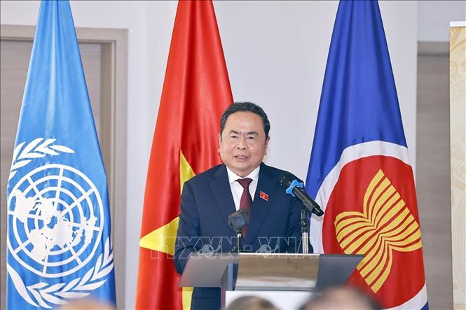 Chủ tịch Quốc hội Trần Thanh Mẫn phát biểu. Ảnh: Doãn Tấn - TTXVN