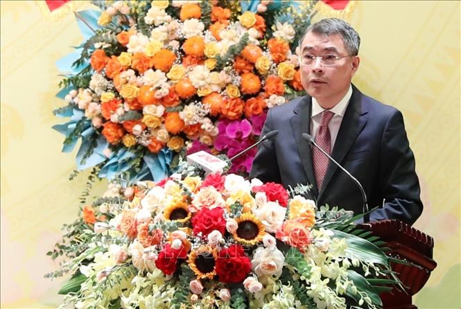 Đồng chí Lê Minh Hưng phát biểu chỉ đạo Đại hội. Ảnh: Đức Phương - TTXVN