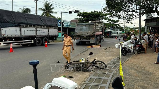 HIện trường vụ tai nạn. Ảnh: TTXVN phát