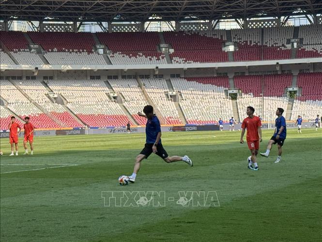 Sân vân động Gelora Bung Karno (thủ đô Jakarta, Indonesia), nơi sẽ diễn ra trận chung kết Cúp U23 Đông Nam Á 2025 vào tối 29/7. Ảnh: Đỗ Quyên – PV TTXVN tại Indonesia