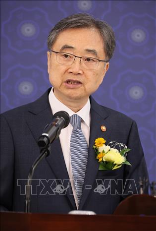 Tân Ngoại trưởng Hàn Quốc Cho Hyun trong lễ nhậm chức ở Seoul ngày 21/7/2025. Ảnh: Yonhap/TTXVN
