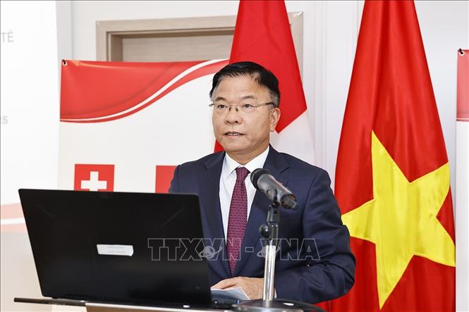 Phó Thủ tướng Lê Thành Long phát biểu. Ảnh: Doãn Tấn - TTXVN
