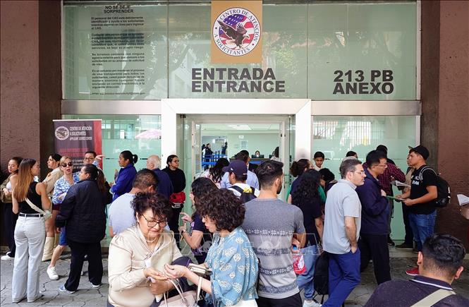 Quang cảnh một trung tâm giới thiệu việc làm tại thủ đô Mexico City, Mexico. Ảnh: Phi Hùng - PV TTXVN tại Mexico.