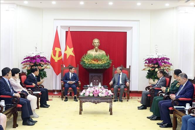 Tổng Bí thư Tô Lâm tiếp ông Park Chang Dal, Đặc phái viên của Tổng thống Hàn Quốc. Ảnh: Thống Nhất – TTXVN