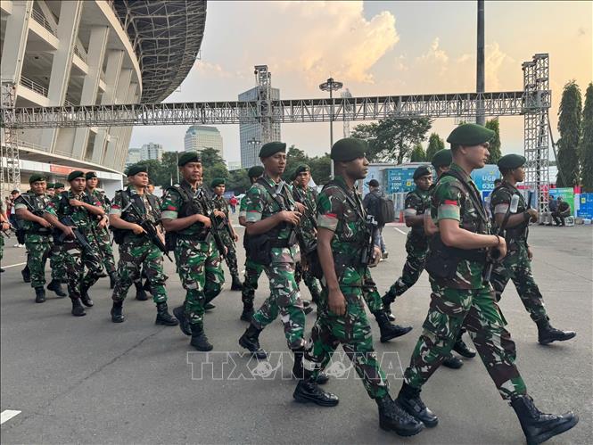 Indonesia triển khai hơn 1.200 nhân viên bảo vệ an ninh tại sân. Ảnh: Đỗ Quyên-PV TTXVN tại Indonesia